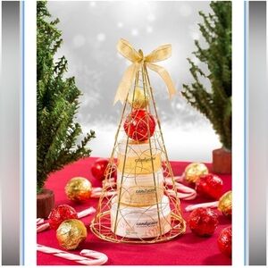 Candy Cane Bath Set - Gold and Red